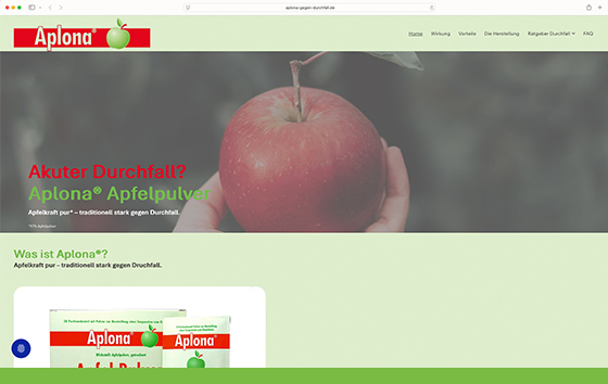 Bild neue Startseite von aplona.de